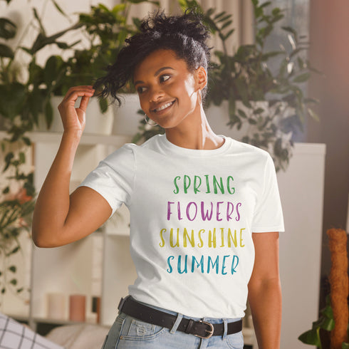 Spring Flowers Sunshine Summer Crewneck T-Shirt-Unisex